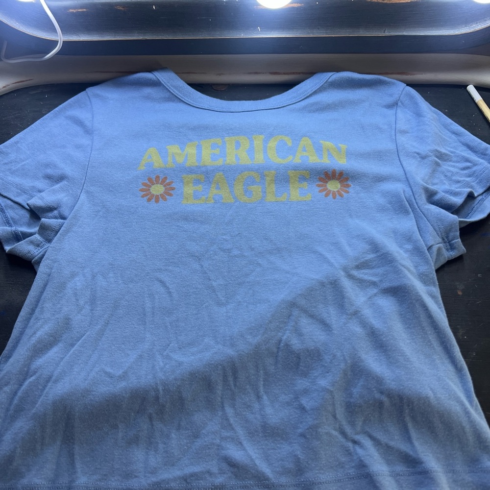 American Eagle Outfitters Blue Graphic Tee